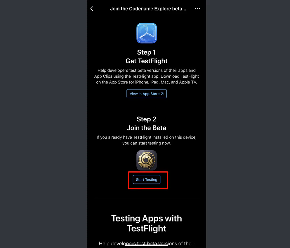 Start Testing