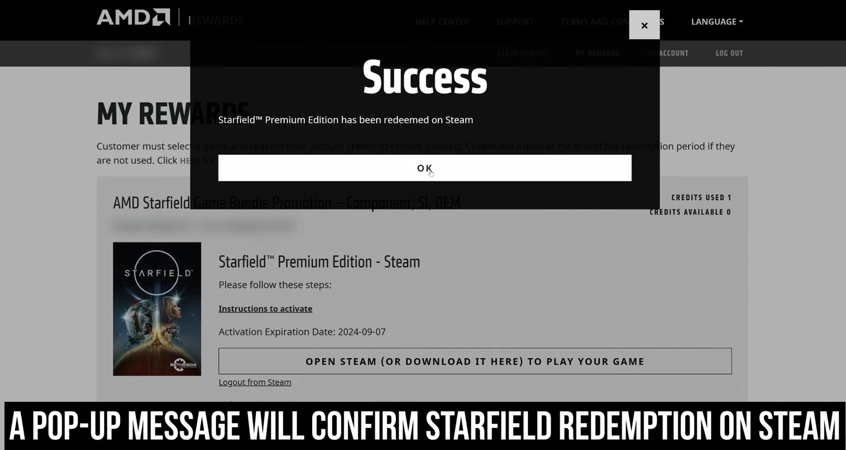 Success Popup