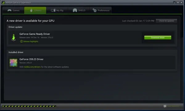 Update GPU Drivers